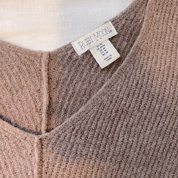 Women's Brown Slouchy Off the Shoulder Sweater - Medium - Picture 3 of 3